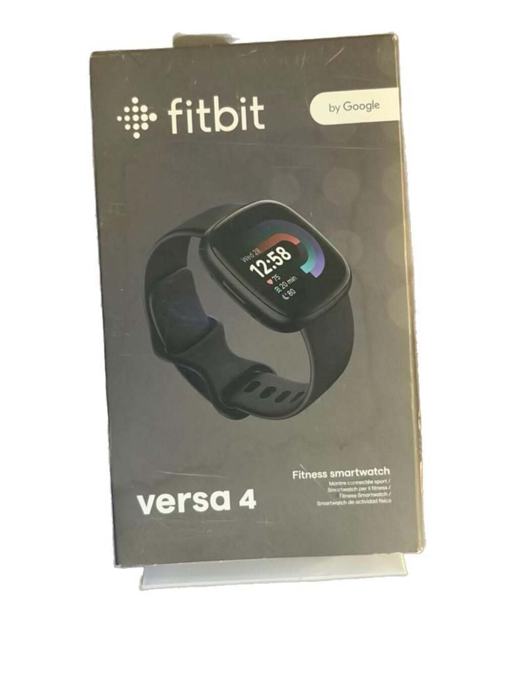 Fitbit Versa 4 Fitness Smartwatch - Graphite Case & Black Infinity Band